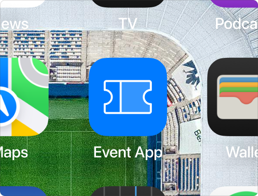 Event app icon on a phone home screen